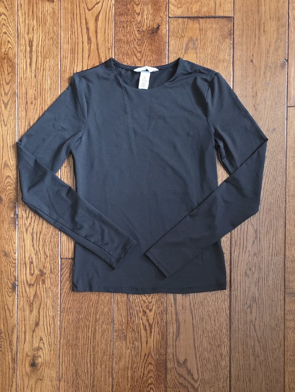 H&M Black Long Sleeve Crewneck Top